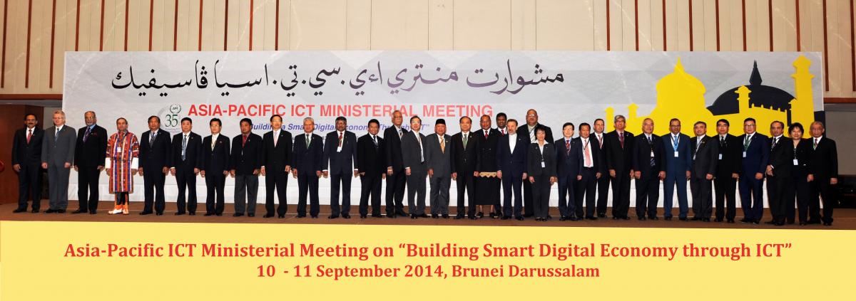 Group photo at APT ICT Ministerial Meeting